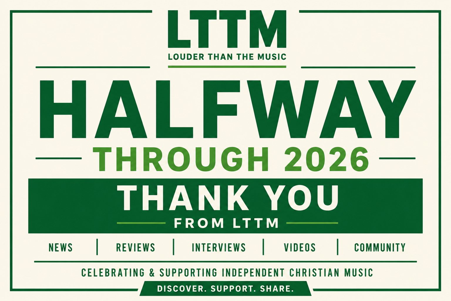 Halfway Through 2026: A Huge Thank You From Louder Than The Music