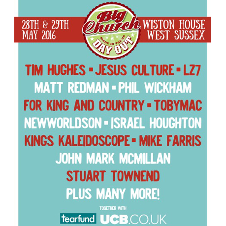 Big Church Day Out 2016 To Feature Tim Hughes, Jesus Culture, Matt Redman, TobyMac