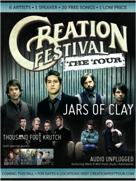 Jars of Clay, Thousand Foot Krutch and Audio Adrenaline join 'Creation Festival: The Tour'