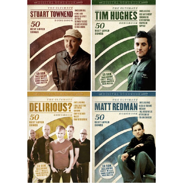 Digital Songbooks For Matt Redman, Stuart Townend, Delirious? & Tim Hughes