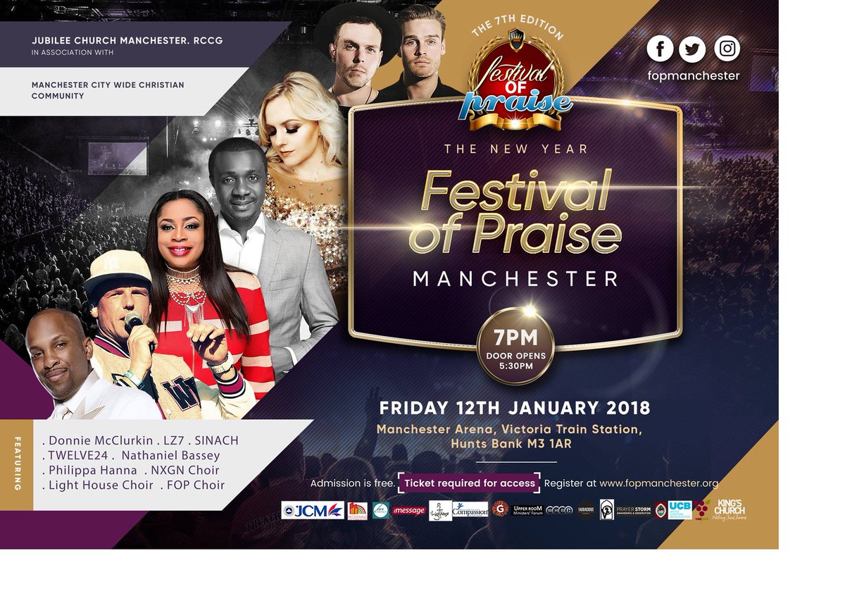 Manchester's Festival of Praise To Feature Donnie McClurkin, Philippa Hanna, LZ7, Twelve24, LightHouse Choir