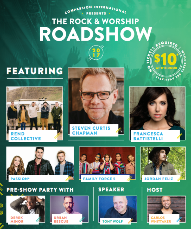 Rend Collective, Steven Curtis Chapman, Francesca Battistelli For US Rock & Worship Roadshow
