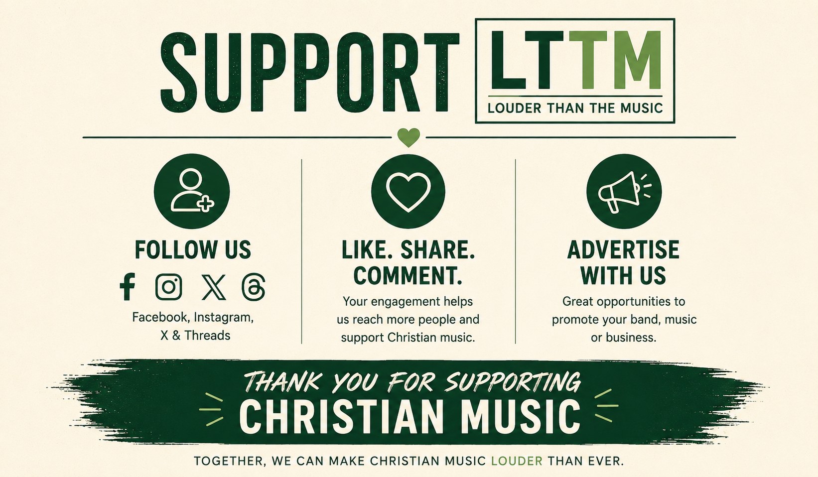 Support Louder Than The Music