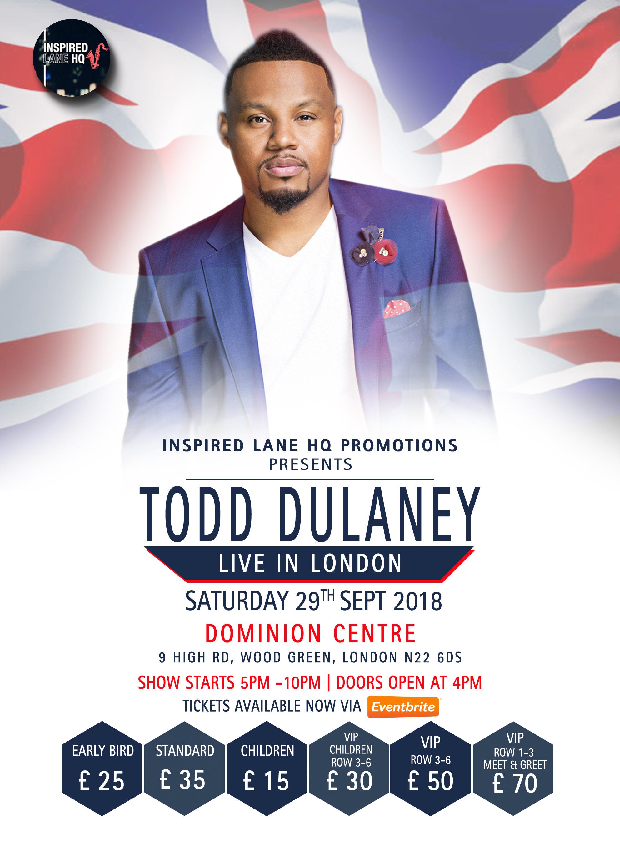 Former New York Mets Baseball Player Turned Gospel Artist Todd Dulaney To Perform In London